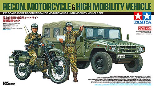 TAMIYA 25188 25188-1:35 JGSDF Reconnaissance Wheel with HMV Vehicle, Model Construction, Plastic Kit, Unpainted