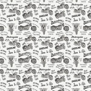 Stesha Party Motorcycle Gift Wrap Mens Wrapping Paper - Folded Flat 30 x 20 Inch (3 Sheets)