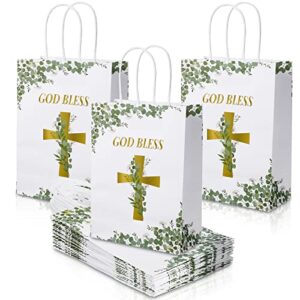 meanplan first communion gifts for boys and girls small gift bags religious party favor gift of christ first communion gift bags, 8.66 x 6.3 x 3.15 inch (36 pack)