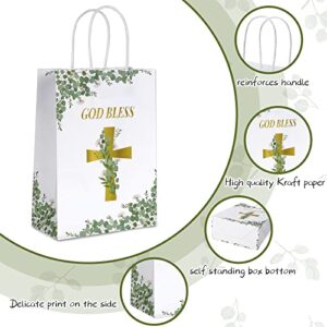 Meanplan First Communion Gifts for Boys and Girls Small Gift Bags Religious Party Favor Gift of Christ First Communion Gift Bags, 8.66 x 6.3 x 3.15 Inch (36 Pack)
