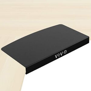 vivo 17 inch corner desk connector platform for mounting under-desk keyboard trays on l-shaped workstations, black, desk-ac07s