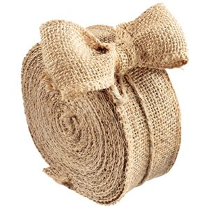 idiy natural burlap ribbons (2″ wide, 10 yards) – no wire,100% jute – great for diy crafts and projects, gift wrapping, wedding decoration, and more!