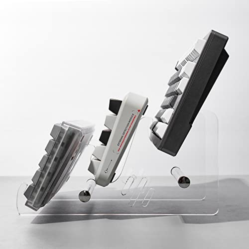 Mechanical Keyboard Storage Stand Display Keyboard Holder Transparent Acrylic Stand for Three Keyboard