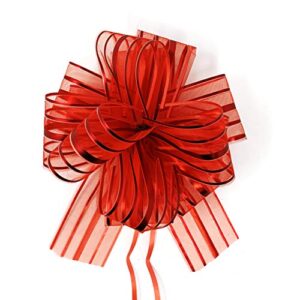 allgala 12-pc 6″ large everyday pull bows, red