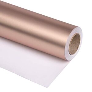 ruspepa rose gold matte wrapping paper – 81.5 sq ft – solid color paper perfect for wedding,birthday,christmas,baby show – 30 inches x 32.8 feet