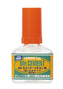 mr. cement limonene bottle net.40ml gundam hobby (brush type) by mr. hobby