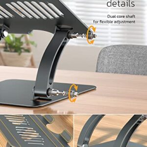 Nulaxy Adjustable Laptop Stand for Desk, Ergonomic Portable Laptop Stand Up to 10.6" with Heat-Vent, Laptop Riser Supports Upto 11Lbs, Compatible with MacBook Pro All Laptops 11-15.7"(Grey)