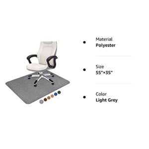 Placoot Office Chair Mat for Hardwood Floor, 55"x35" Computer Chair Mat, Desk Chair Mat, Large Anti-Slip Floor Protector for Home Office
