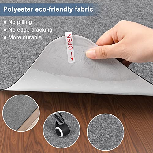 Placoot Office Chair Mat for Hardwood Floor, 55"x35" Computer Chair Mat, Desk Chair Mat, Large Anti-Slip Floor Protector for Home Office