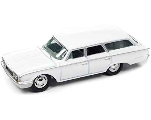 1960 Ranch Wagon White 007 "from Russia with Love (1963) Movie Pop Culture 2022 Release 2 1/64 Diecast Model Car by Johnny Lightning JLPC007-JLSP258