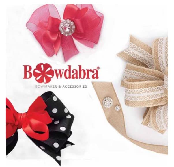 Bowdabra Designer Bow Maker Kit, Large Bundle with 100yd Gold Bow Wire for Creating Gift Bows, Swags, Decorations, Hair Bows, Party Favors, Corsages