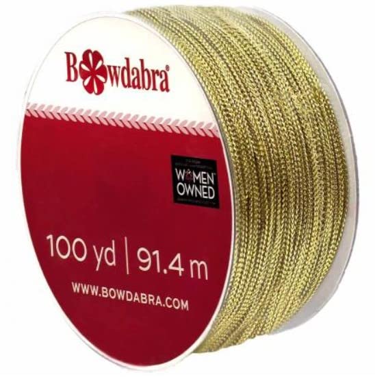 Bowdabra Designer Bow Maker Kit, Large Bundle with 100yd Gold Bow Wire for Creating Gift Bows, Swags, Decorations, Hair Bows, Party Favors, Corsages