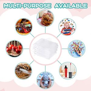 500 Pcs Organza Gift Bags Jewelry Bags Small Mesh Bags Drawstring Sachet Bags Wedding Favor Bags Bracelet Bags for Packaging Sheer Bags Jewelry Pouches for Small Gifts (White, 3 x 4 Inch)