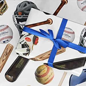 Baseball Gear Gift Wrap - 24"x10'