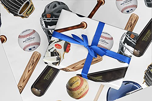 Baseball Gear Gift Wrap - 24"x10'