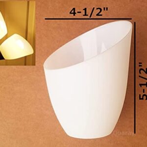 2-Pack 4-1/2" Quaray T50 Plastic Lamp Shade for Torchiere Floor Lamp