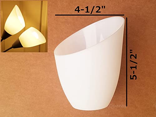 2-Pack 4-1/2" Quaray T50 Plastic Lamp Shade for Torchiere Floor Lamp