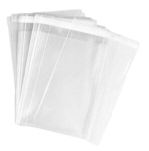 100pcs 4.5″ x5.5″ clear self -adhesive cello/cellophane treat bag for food storage bakery candle soap bakery cookie gift packing party favors