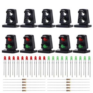 evemodel 10 sets target faces with leds railway dwarf signal ho oo scale 2 aspects jtd21