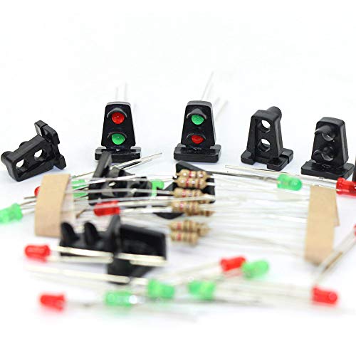 Evemodel 10 Sets Target Faces with LEDs Railway Dwarf Signal HO OO Scale 2 Aspects JTD21