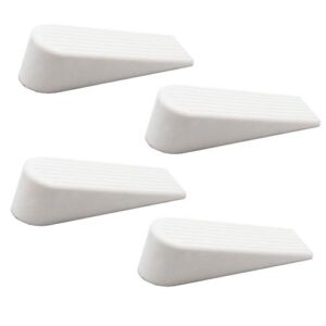 rannb door stopper door stop wedge non scratching door holder small white – pack of 4