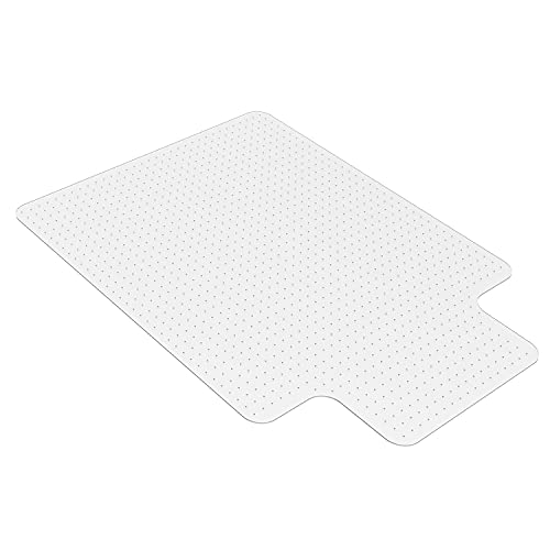 LUMDERIO Chair Mat for Computer Desk, Flat Without Curling, Office Carpeted Floor Mats for Low Pile Carpet 48 X 36 inches