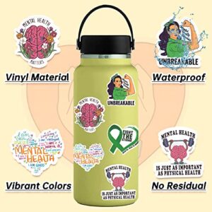 100 PCS Mental Health Stickers, Mental Health Awareness, Mental Health Gifts, Stickers for Luggage Water Bottle Laptop Skateboard Therapist Gifts