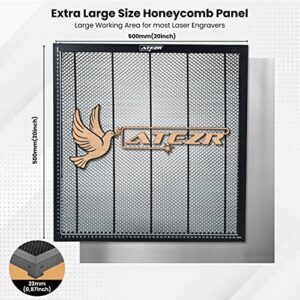 ATEZR 500x500mm Laser Honeycomb Work Table for Laser Engraving Machine, 20x20'' Honeycomb Bed for Fast Heat Dissipation, Bench Protection Compatible with All Laser Engraver Cutting