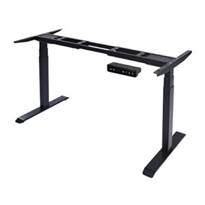 fromann electric 3 tier legs dual motor desk base handset with usb a and c ports – sit stand up standing height adjustable desk frame for home and office akb01