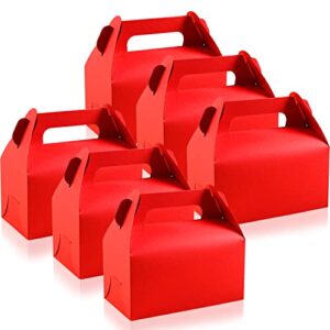 30 pcs gable treat boxes, small goodie boxes red party favor boxes cardboard kraft paper gift box dessert candy cookie boxes for birthday baby shower mothers day party favors, 4.5 x 3.1 x 5.1″ (red)