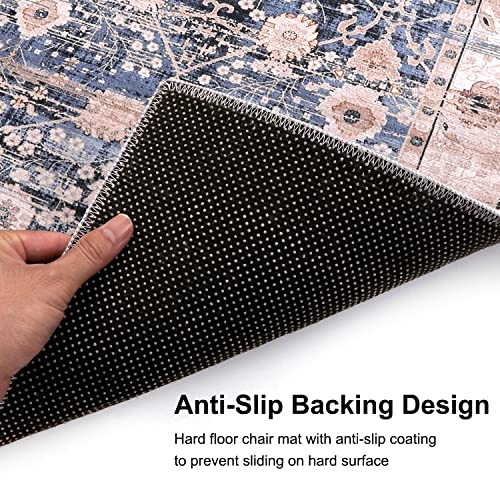 Anidaroel Office Chair Mat for Hardwood and Tile Floor, 35"X47" Computer Chair Mat for Rolling Chair, Desk Chair Mats, Low-Pile Carpet, Anti-Slip Floor Protector Rug