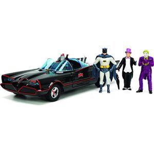 1966 classic car with diecast batman figures batman tv series (1966) “hollywood rides series 1/24 diecast model car by jada 33737