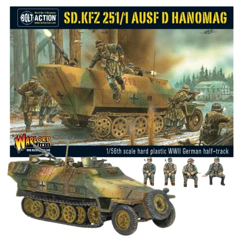 Wargames Delivered Bolt Action Tank War Sd.Kfz 251/1 Ausf D Hanomag, World War 2 Miniatures Game, 28mm Army Tank Model for Miniature Wargaming by Warlord Games