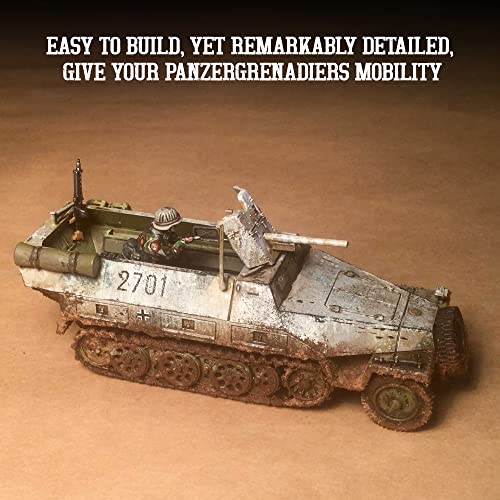 Wargames Delivered Bolt Action Tank War Sd.Kfz 251/1 Ausf D Hanomag, World War 2 Miniatures Game, 28mm Army Tank Model for Miniature Wargaming by Warlord Games