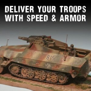 Wargames Delivered Bolt Action Tank War Sd.Kfz 251/1 Ausf D Hanomag, World War 2 Miniatures Game, 28mm Army Tank Model for Miniature Wargaming by Warlord Games
