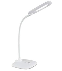ottlite led soft touch desk lamp – 3 brightness settings with energy efficient natural daylight leds – adjustable flexible neck & touch controls for tabletops, home office, computer desk, & dorms