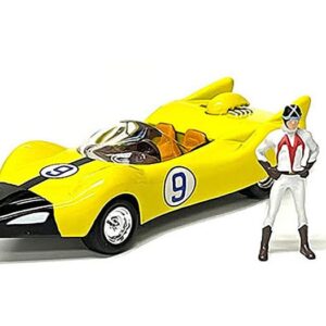 Speed Racer 4 Car Set with American Diorama Figures 1/64 Diecast Model Cars by Johnny Lightning JLCP7379