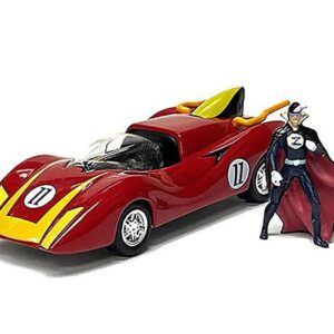 Speed Racer 4 Car Set with American Diorama Figures 1/64 Diecast Model Cars by Johnny Lightning JLCP7379