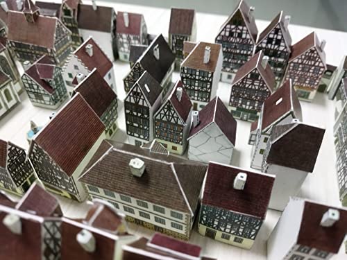 Medieval Town Building 3D Paper Puzzle Model Building for Adults 12"*9" DIY