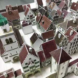 Medieval Town Building 3D Paper Puzzle Model Building for Adults 12"*9" DIY