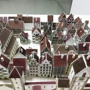 Medieval Town Building 3D Paper Puzzle Model Building for Adults 12"*9" DIY