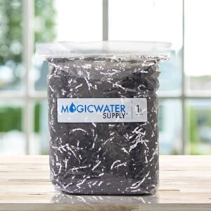 MagicWater Supply Crinkle Cut Paper Shred Filler (1 LB) for Gift Wrapping & Basket Filling - Black & Silver