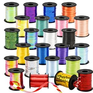 weltoke curling ribbon 24 pack 1188 ft sparkly balloon gift wrapping ribbon – 12 roll 66 ft each 12 roll 33 ft each – for wrapping, crafting, wedding, party, festival, florist flower