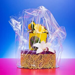 Yotelab Clear Cellophane Basket Bags, 17x25 Inch 20Pcs Cellophane Wrap for Gift Basket