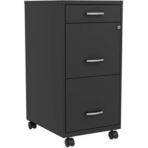 lorell soho file cabinet, 14.3″ x 18″ x 29.5″, black