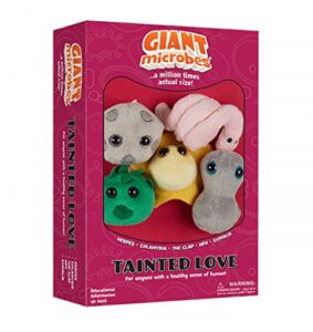 giantmicrobes tainted love themed gift box – learn about health with this 5-piece box set of 3” stis, unique gift for students, educators, obgyns, and anyone with a healthy sense of humor