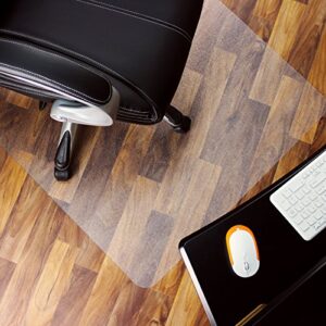 marvelux heavy duty polycarbonate office chair mat for hardwood floors 48″ x 60″ | transparent hard floor protector, rectangular | multiple sizes