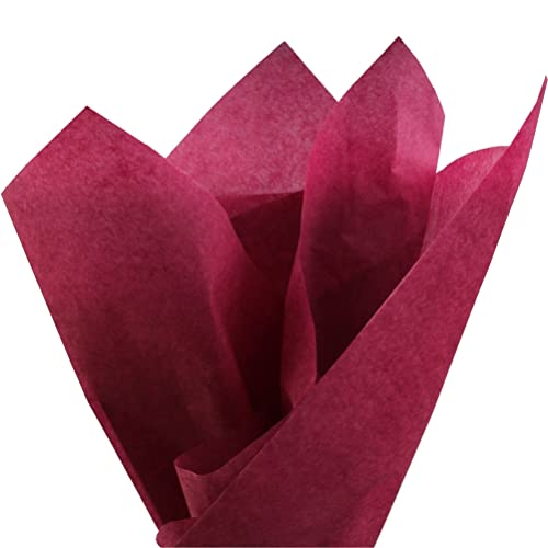 PMLAND Premium Quality Gift Wrapping Paper - Burgundy Color - 20 Inches x 26 Inches 60 Sheets