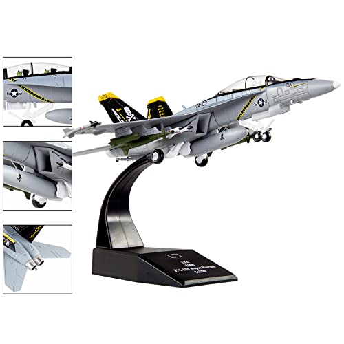 Busyflies Fighter Jet Model 1:100 F/A-18 Hornet Strike Fighter Attack Fighter Plane Model Diecast Military Model Airplane for Collection and Gift