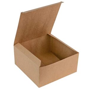 Brown Kraft Gift Box 8x8x4 Inches 20 PACK, Great for All Occasions Boxes for Gifts, Cupcake Box, Cake Box, Craft Box